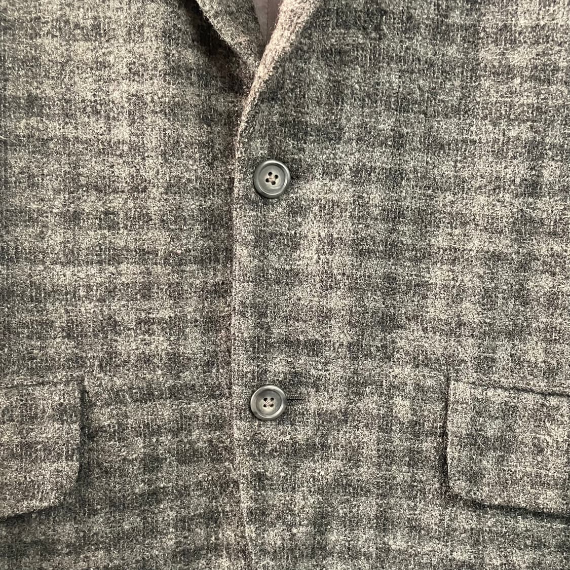 요지 야마모토 체크 울 블레이저 자켓 상품이미지4