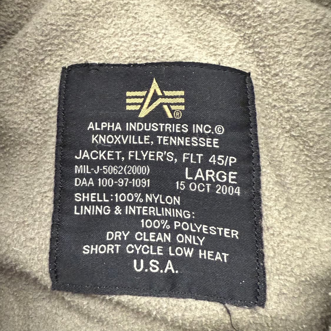 [정품/L] 알파인더스트리 가죽카라 항공점퍼 c1 상품이미지5
