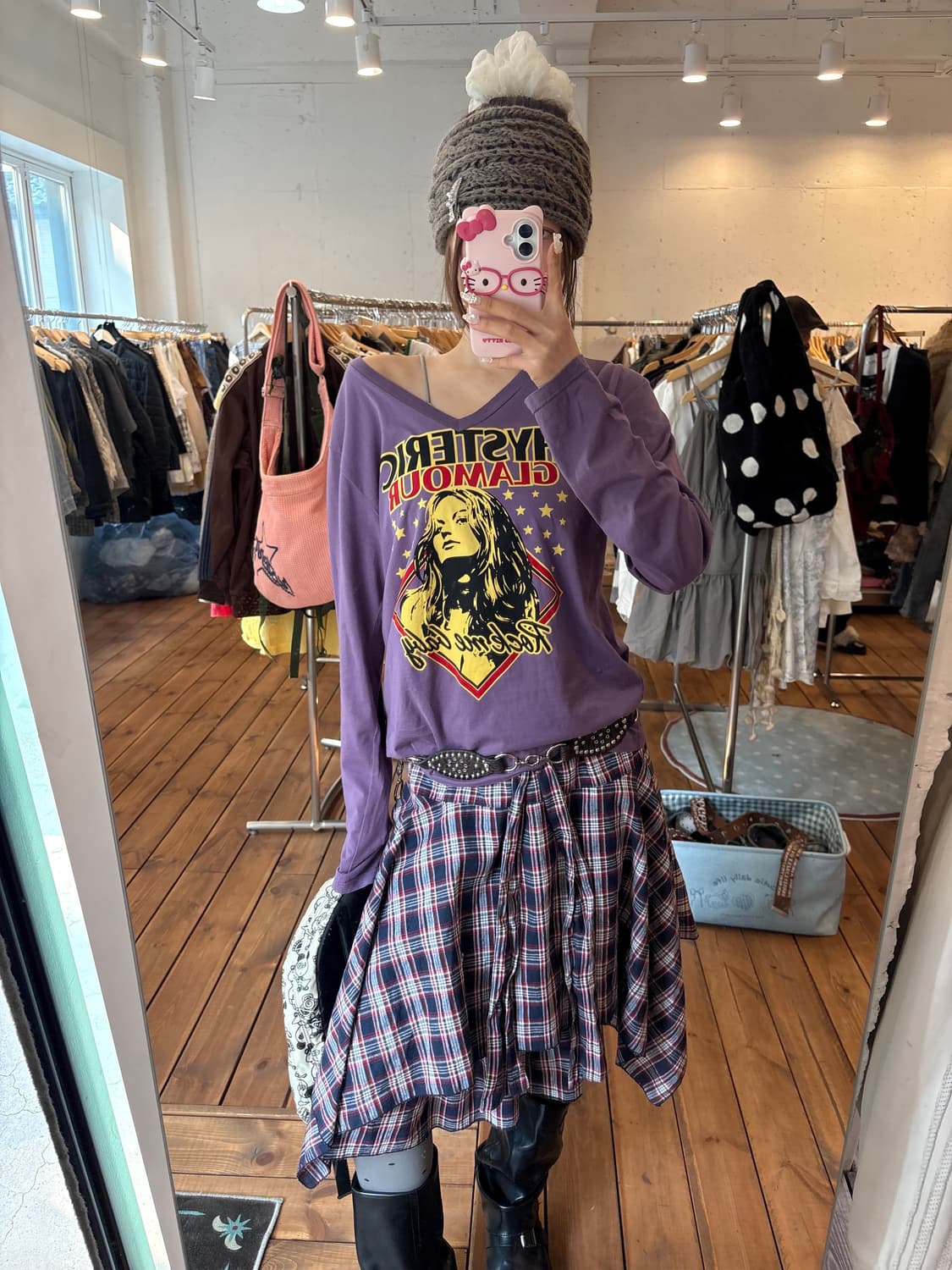 히스테릭글래머 스타 브이넥 롱슬리브 상품이미지1