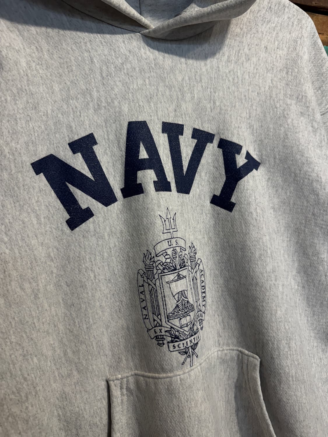 90s Naval Academy Reverse weave Hoodie 상품이미지3