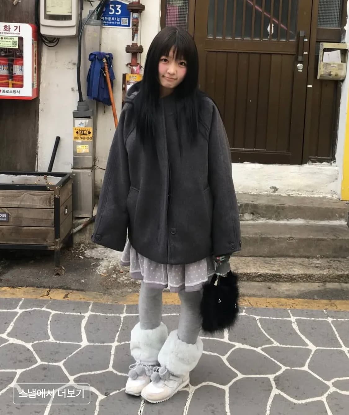 [새제품] 타입서비스 Hooded Half Coat [Charcoal] 상품이미지6