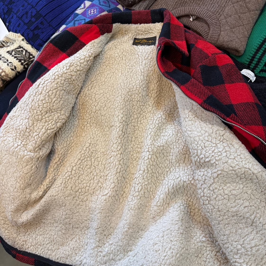 칼 크래프트 미국 빈티지 버팔로 체크 집업 USA 자켓 상품이미지9