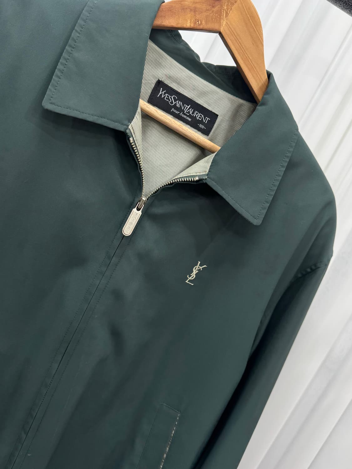 🩵 입생로랑 로고자수 블루종 JK🩵 상품이미지1