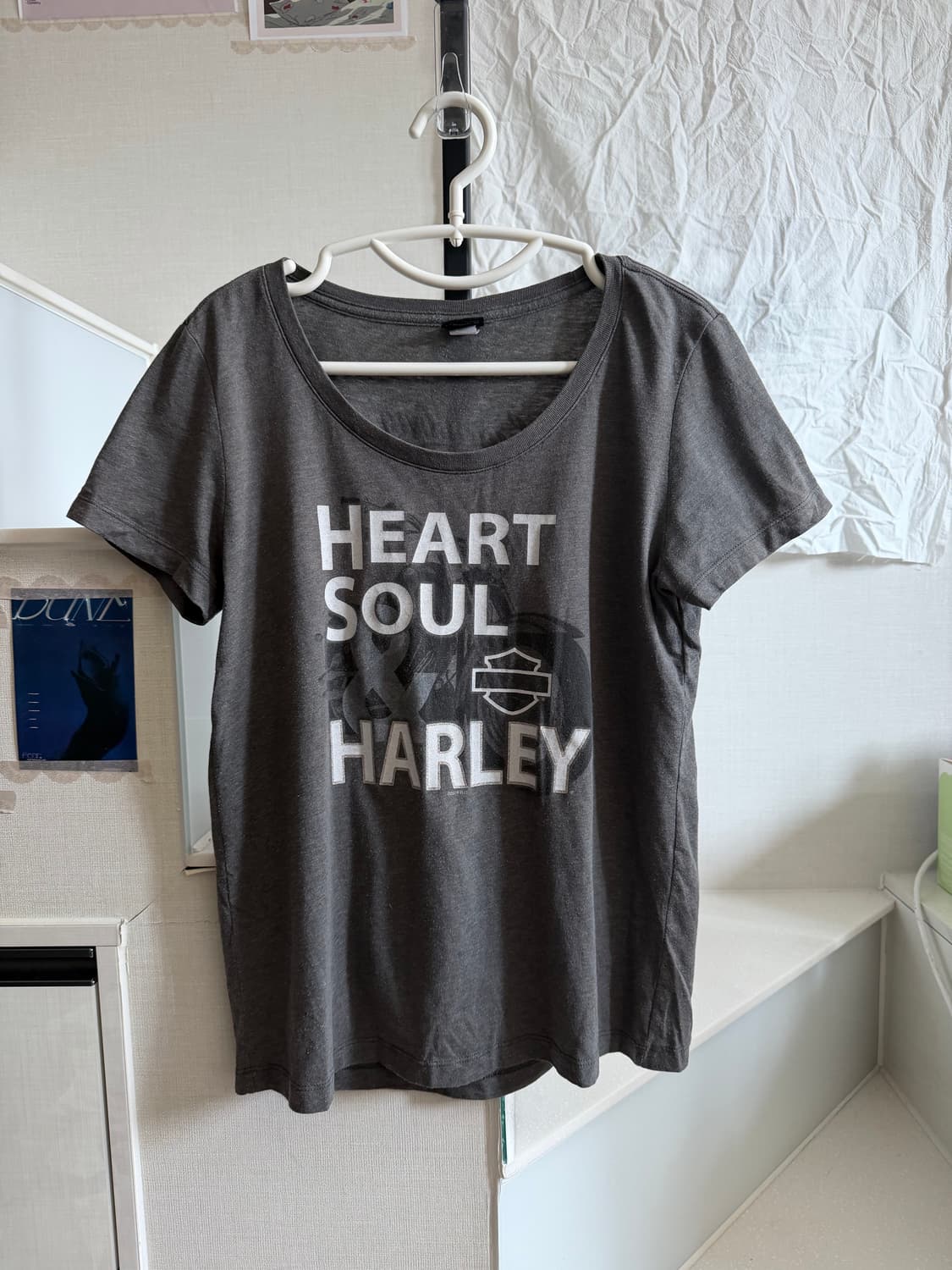 할리데이비슨 그레이 글리터 반팔 상품이미지1