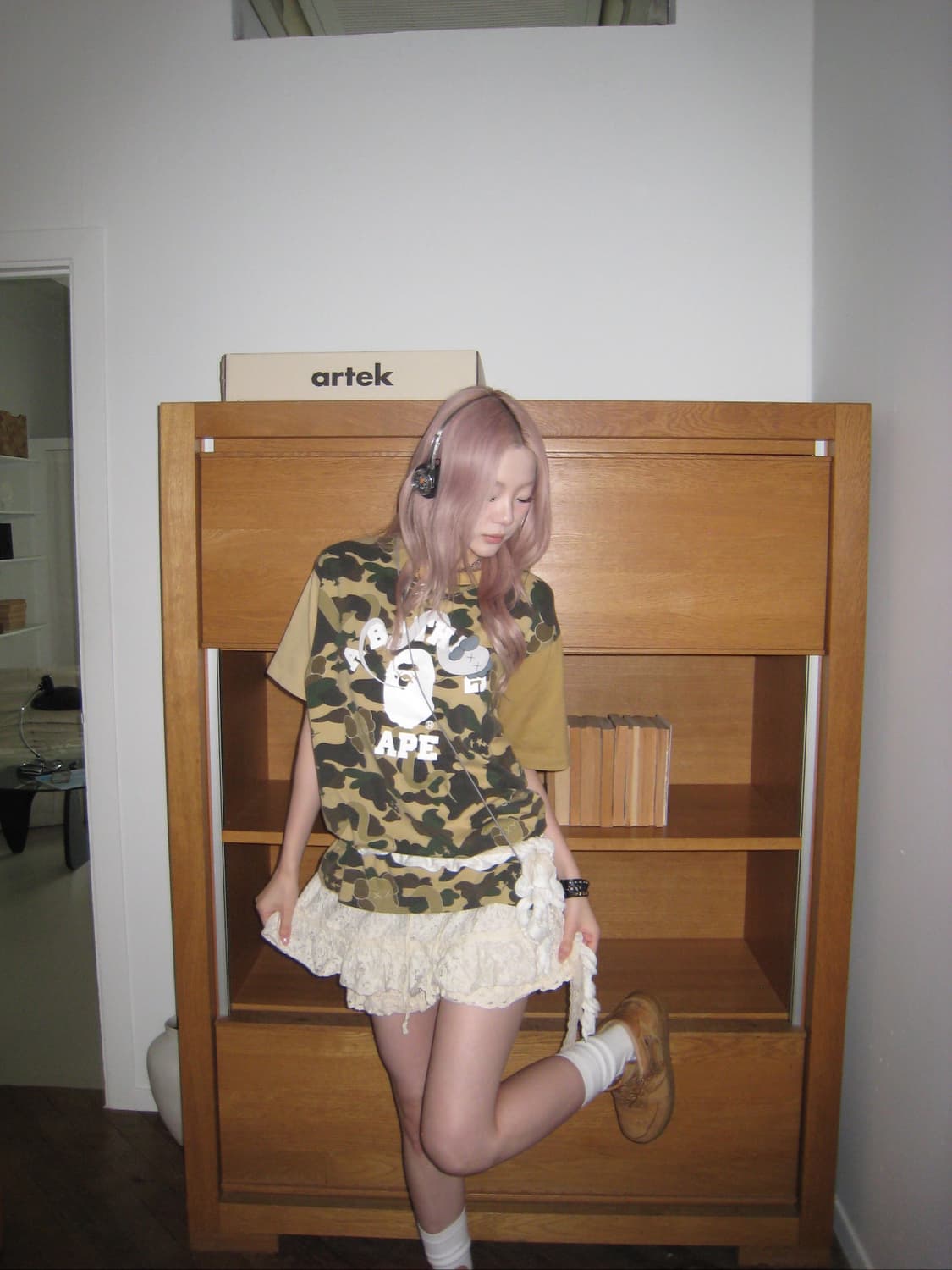 Bape 베이프 황계 카우스 컬리지 상품이미지3