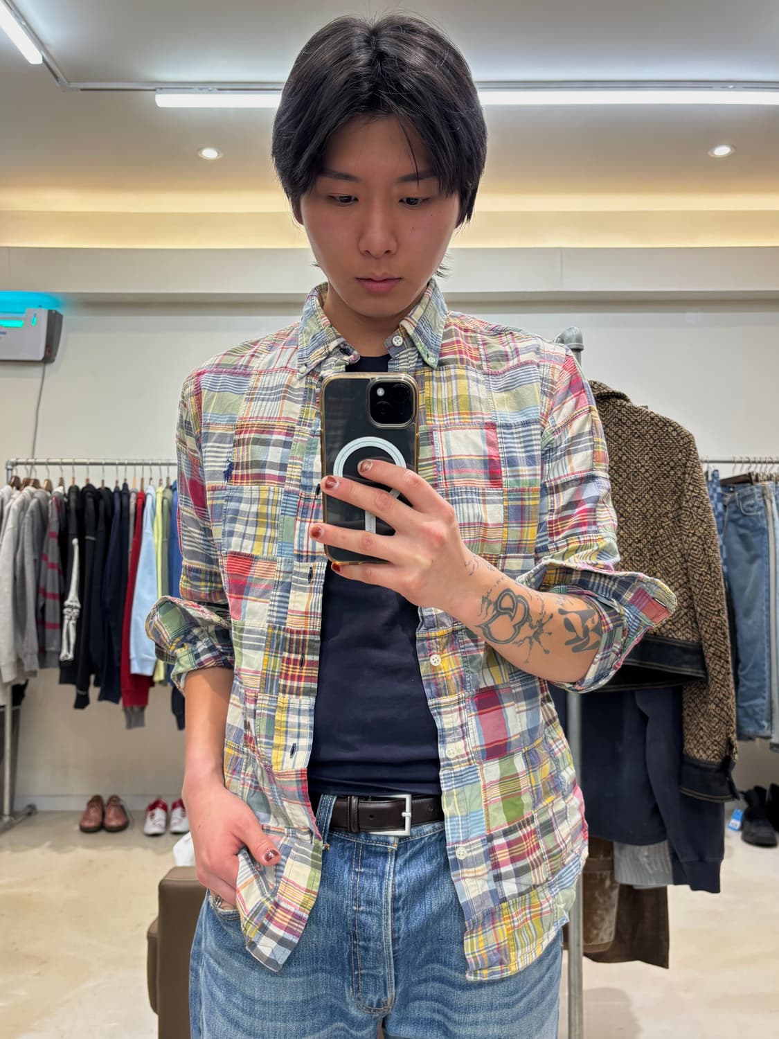 폴로 랄프로렌 마드라스 패치워크 셔츠 상품이미지9