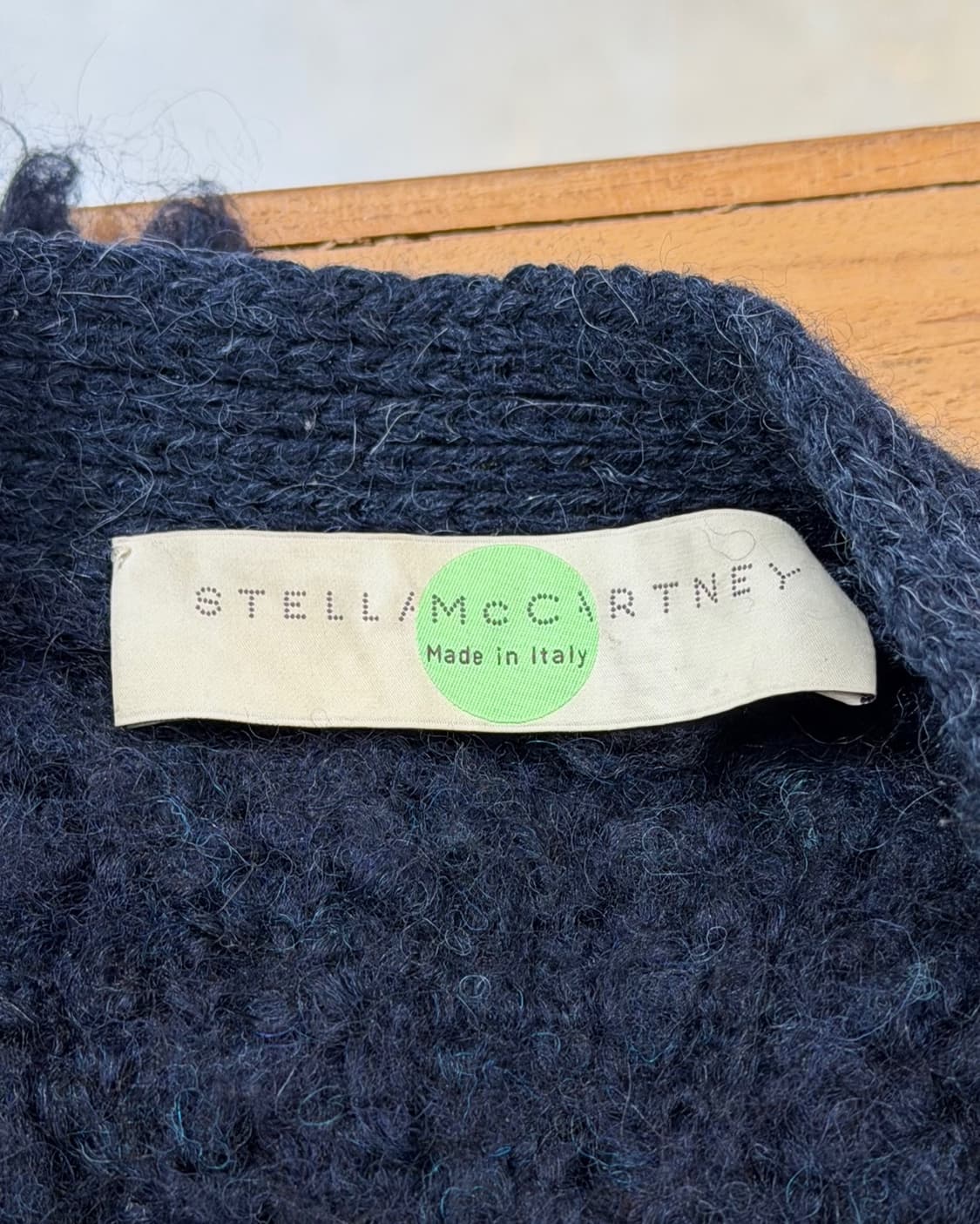 스텔라 매카트니 네이비 울 알파카 프린지 슬리브리스 가디건 상품이미지7