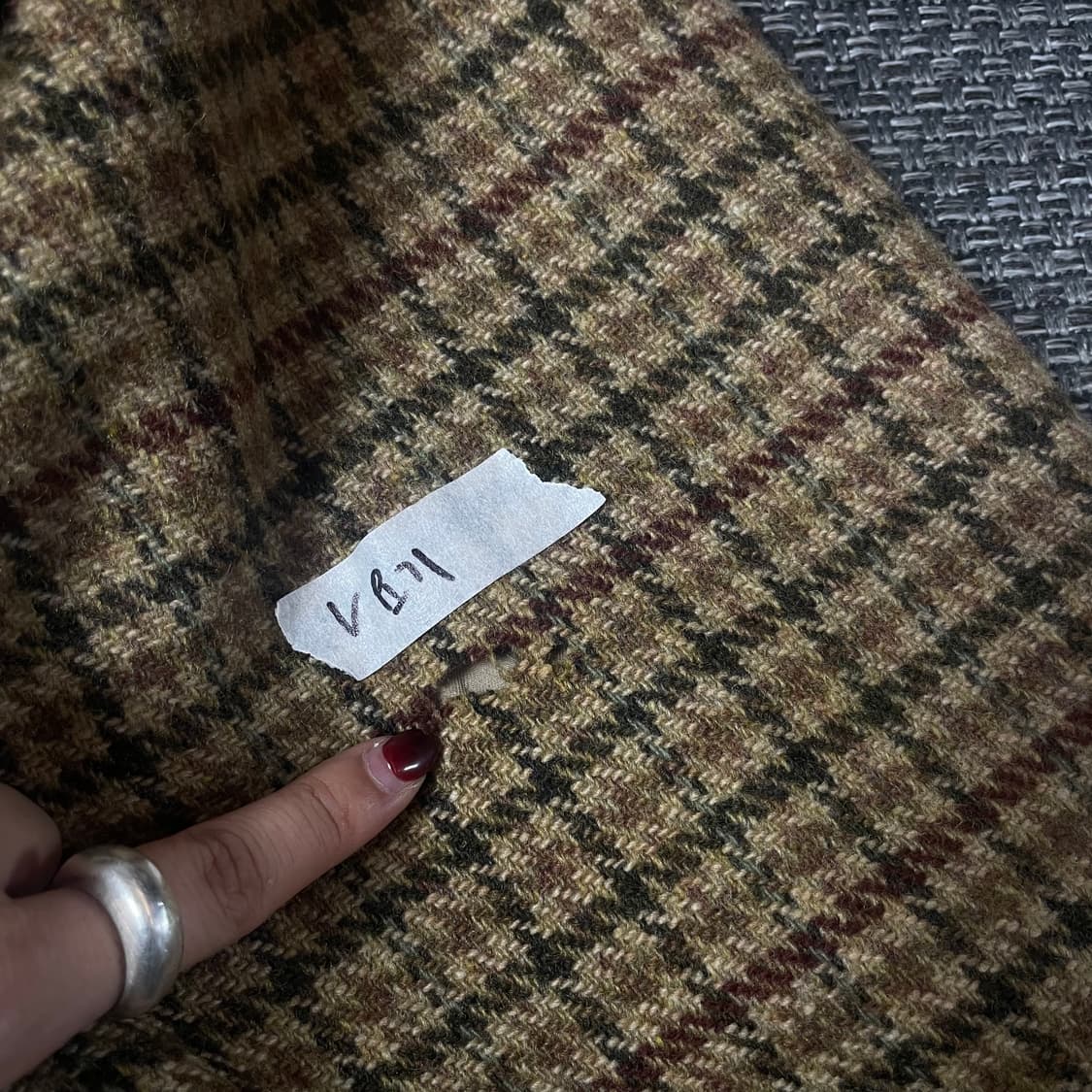 폴로랄프로렌 베이지 건클럽 체크 패턴 울 바라쿠타 자켓 105 상품이미지7