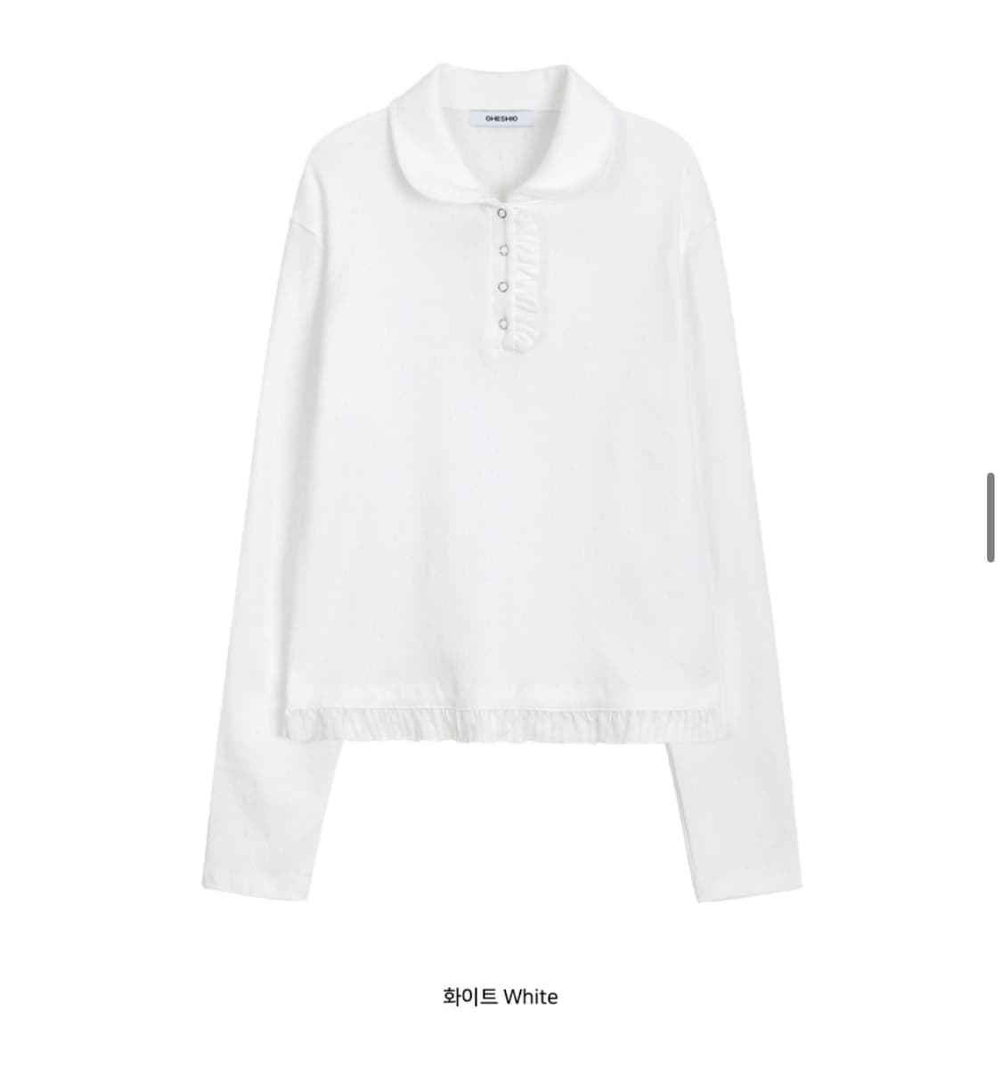 오헤시오 round collar frill long t-shirt 상품이미지2