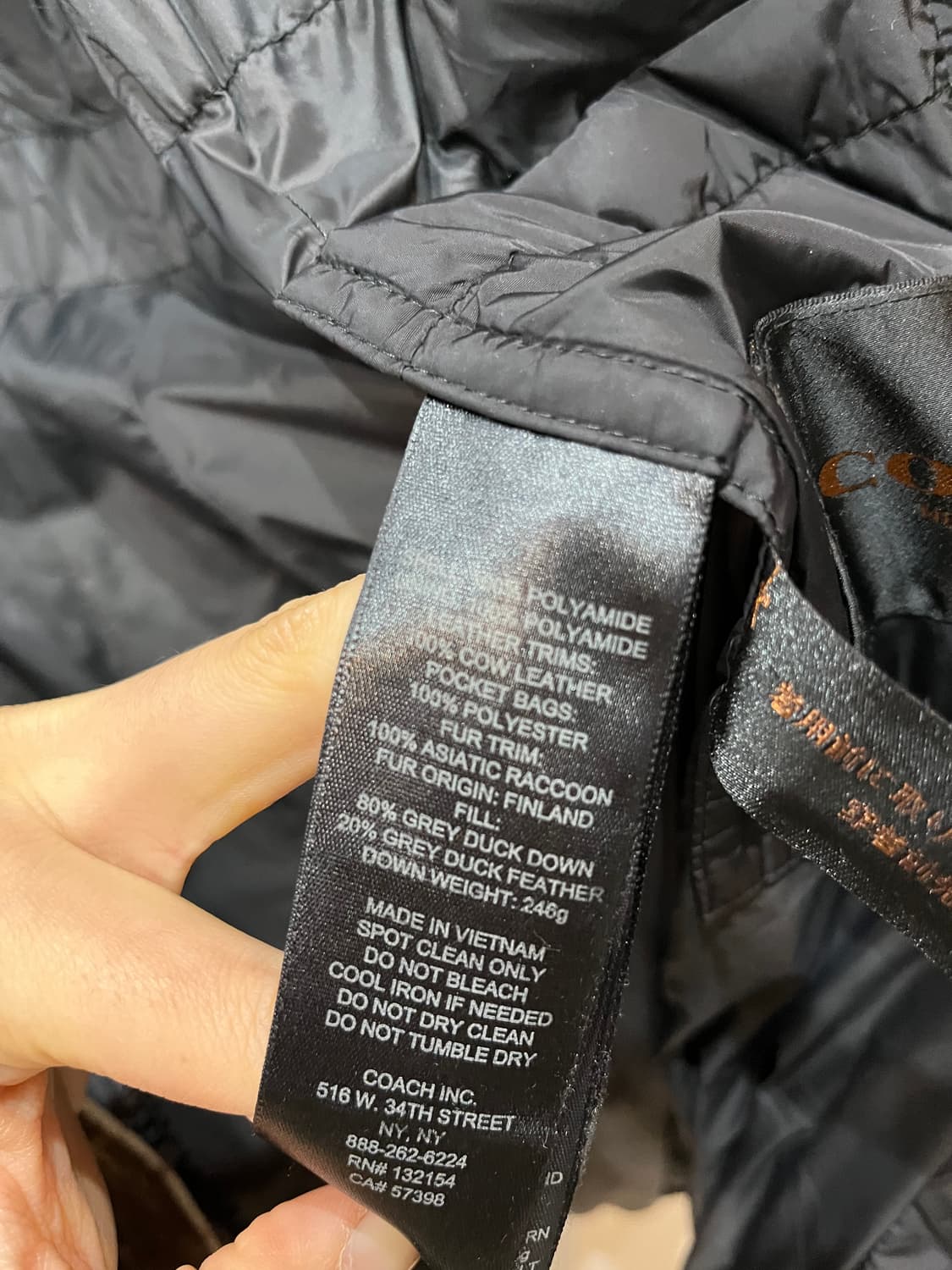 COACH 코치 덕다운 롱패딩 우먼즈 블랙 S 상품이미지6