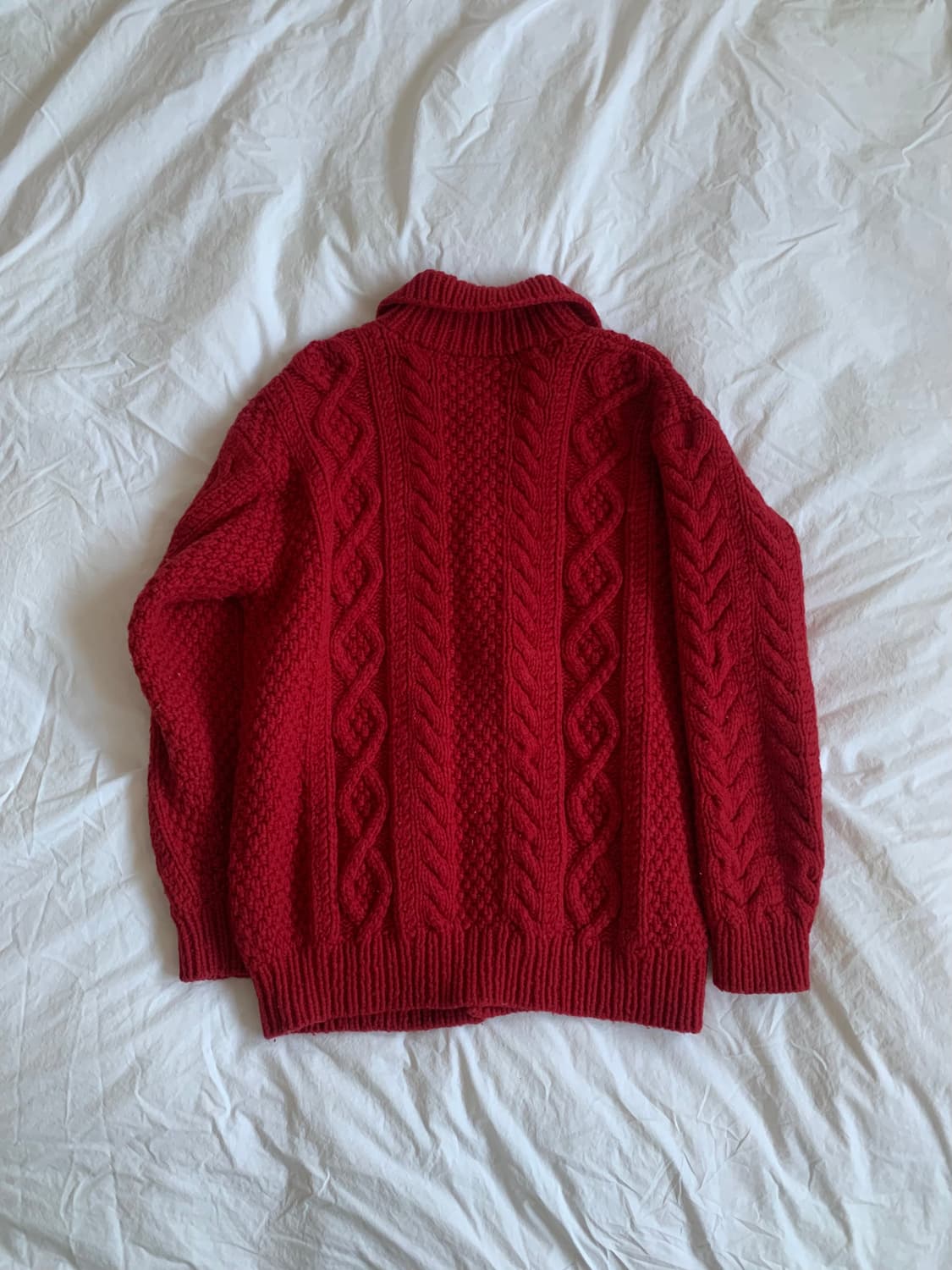 레드 꽈배기 가디건  상품이미지4