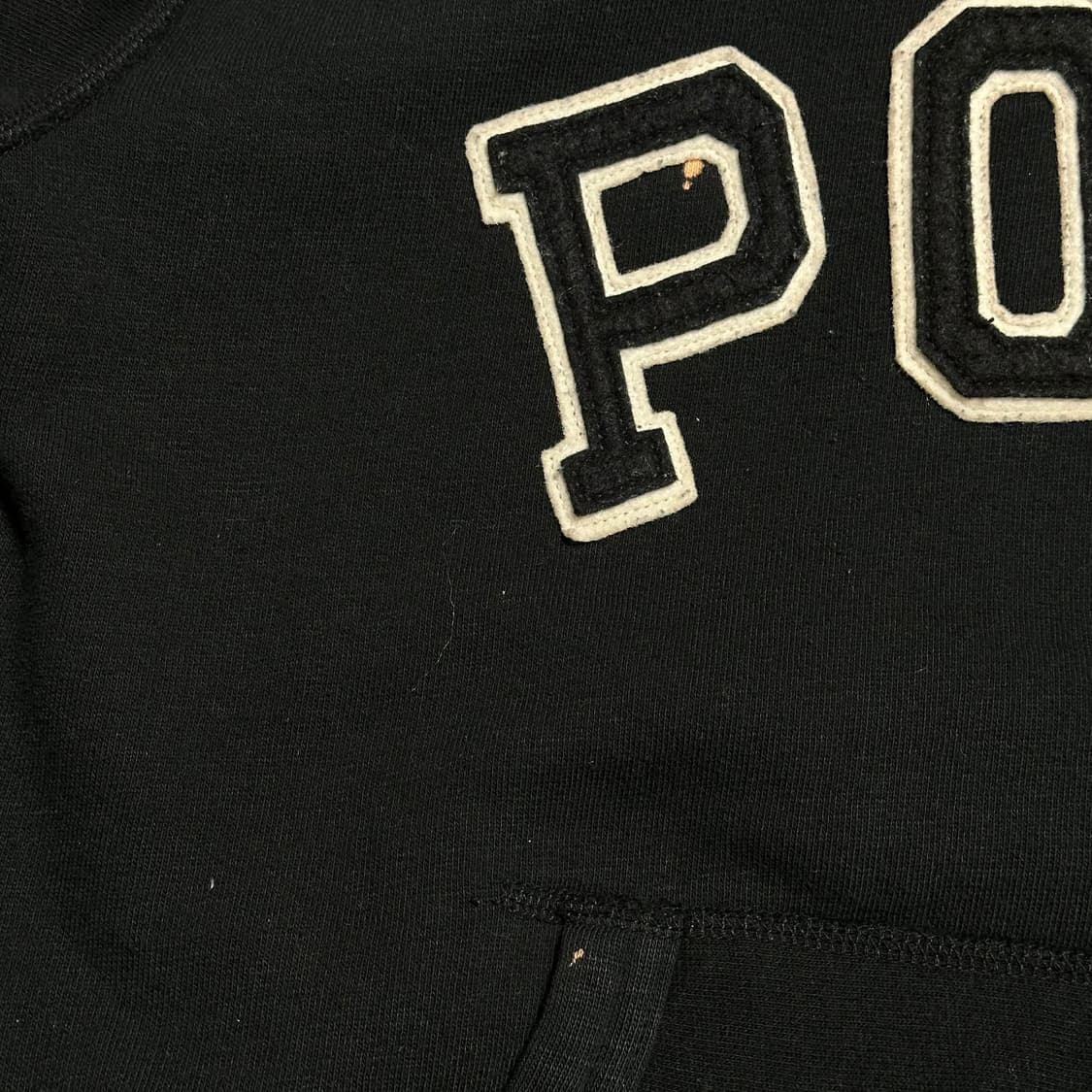 S 폴로랄프로렌 빅로고 블랙 기모 후드티 상품이미지6