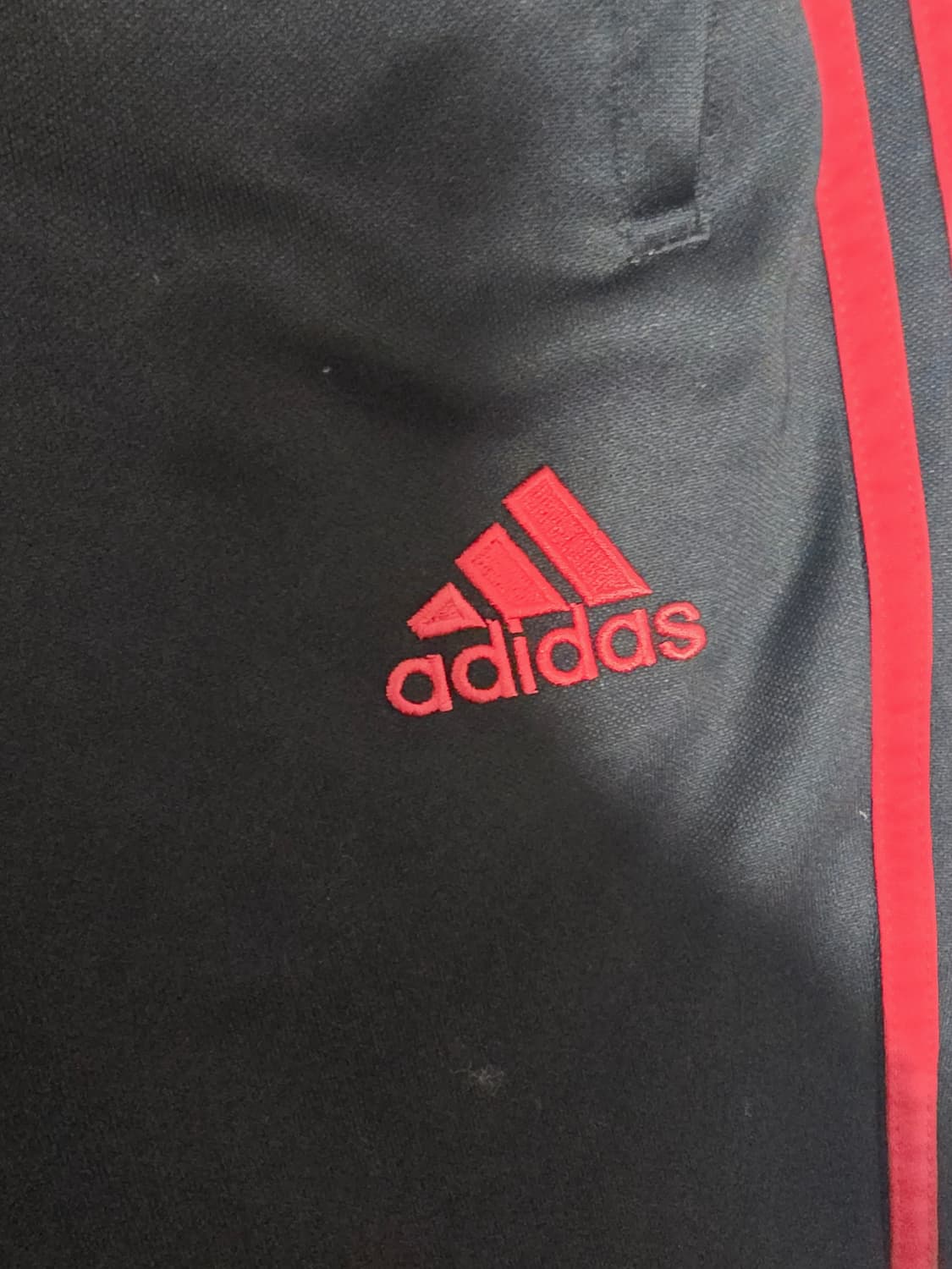 [아디다스] 블록코어 근본 AC밀란 검빨 6부 트랙 팬츠 105 상품이미지3