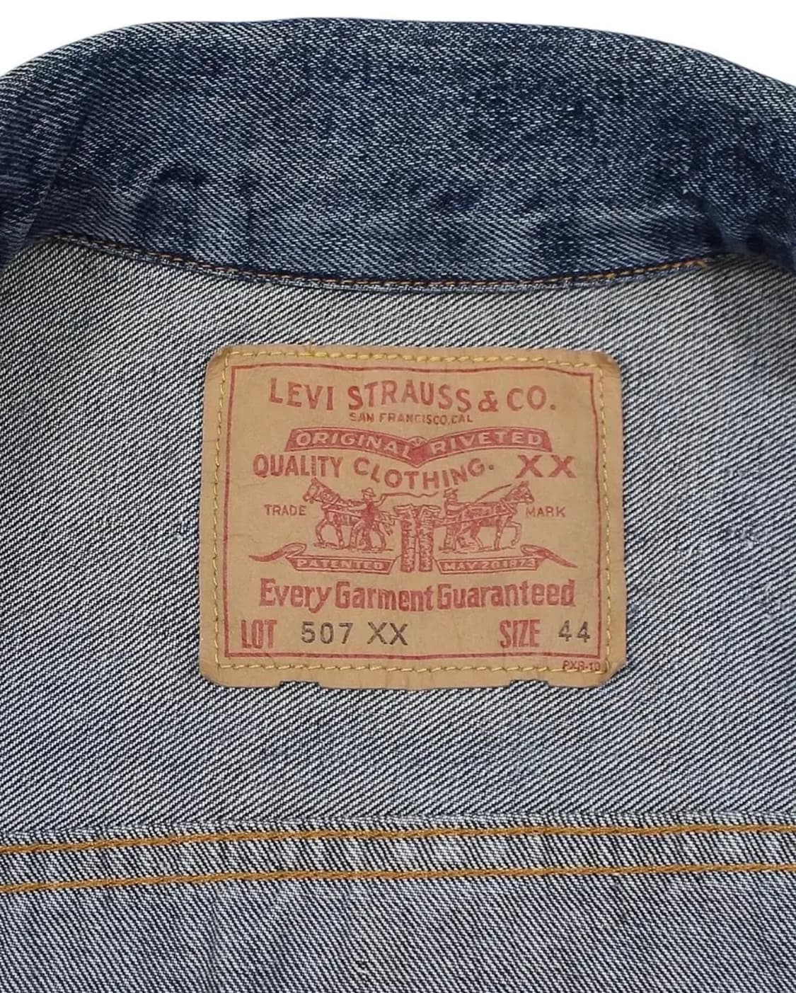 [44] 빈티지 LVC 507XX 데님자켓 빅E 셀비지 리바이스 발렌시아 상품이미지5