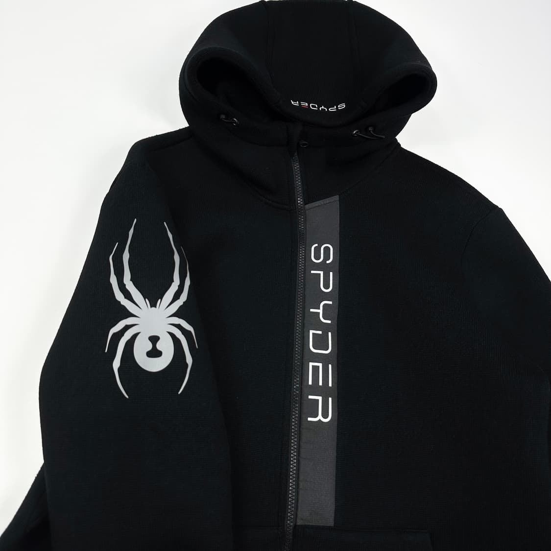 스파이더 기능성 블랙 풀오버 후드집업 (XL) 상품이미지4