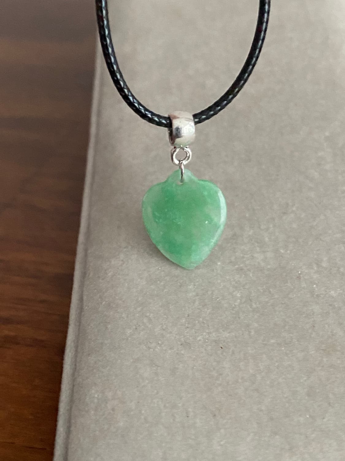 하트 모티브 천연 비취 펜던트 목걸이 상품이미지6