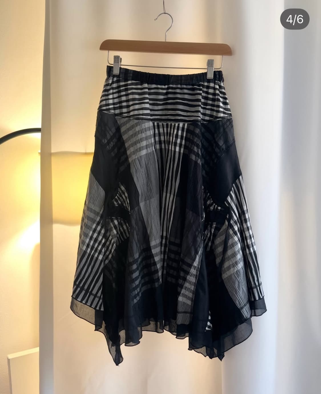 언발란스 드레이프 롱 스커트 상품이미지1