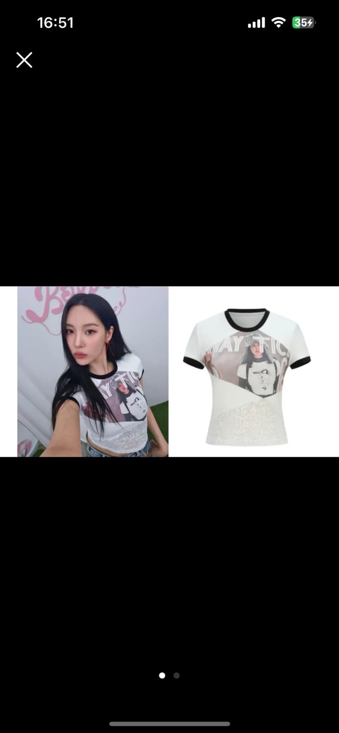 [런웨이티켓] run t lace patch ringer t shirt  상품이미지1