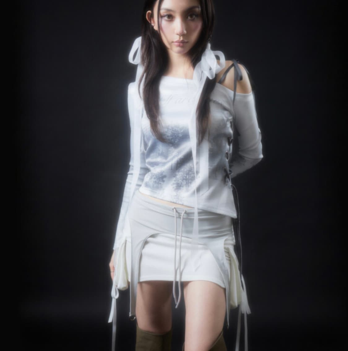 엘프엘프엘프아카이브스 카고 가터 스커트 Elfelfelf Archives 상품이미지2