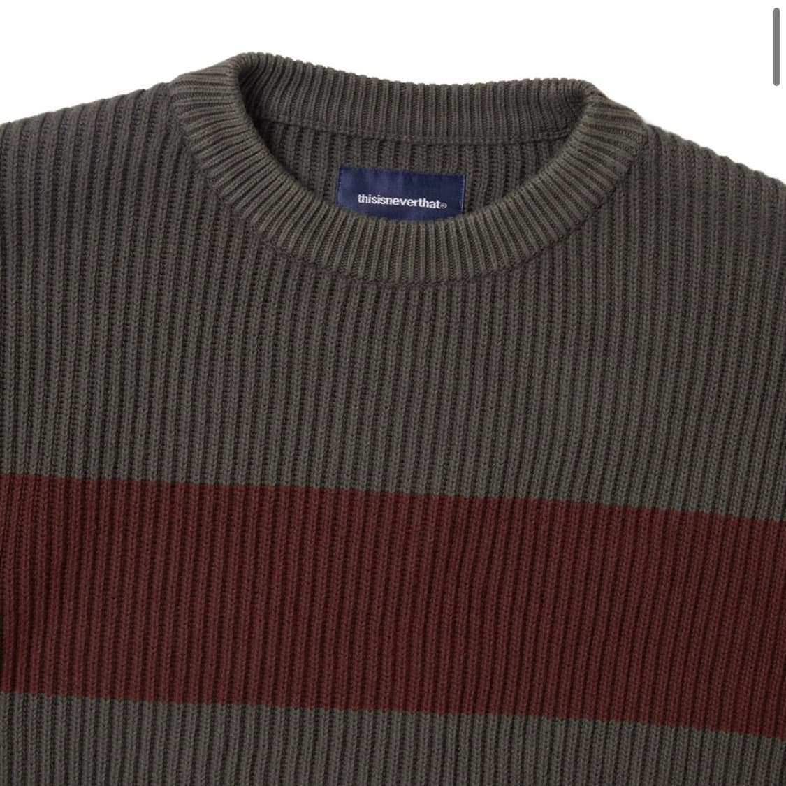 [S]thisisneverthat knit sweater charcoal 상품이미지3