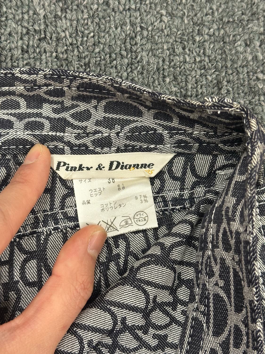 38)Japanese vintage 여성 모노그램 코튼팬츠 상품이미지4