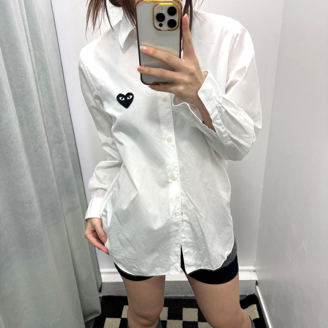 꼼데가르송 플레이 화이트 셔츠 상품이미지2