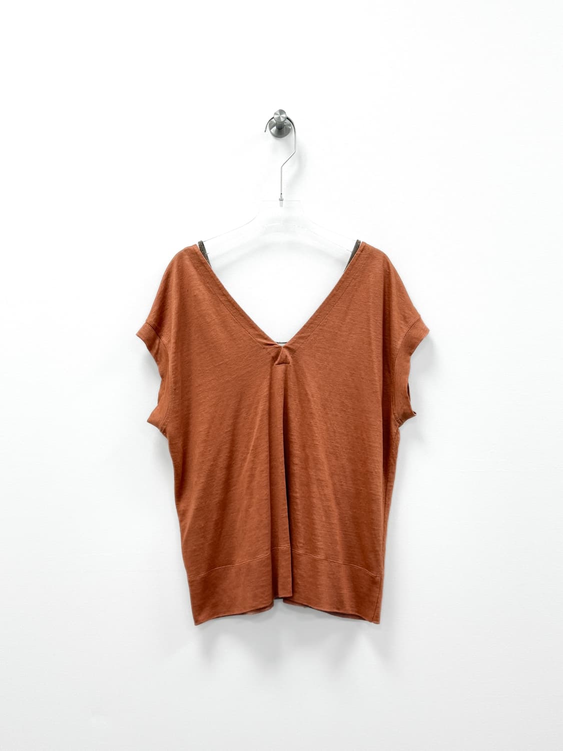 브루넬로 쿠치넬리 모닐리 체인 린넨 실크 탑 상품이미지3