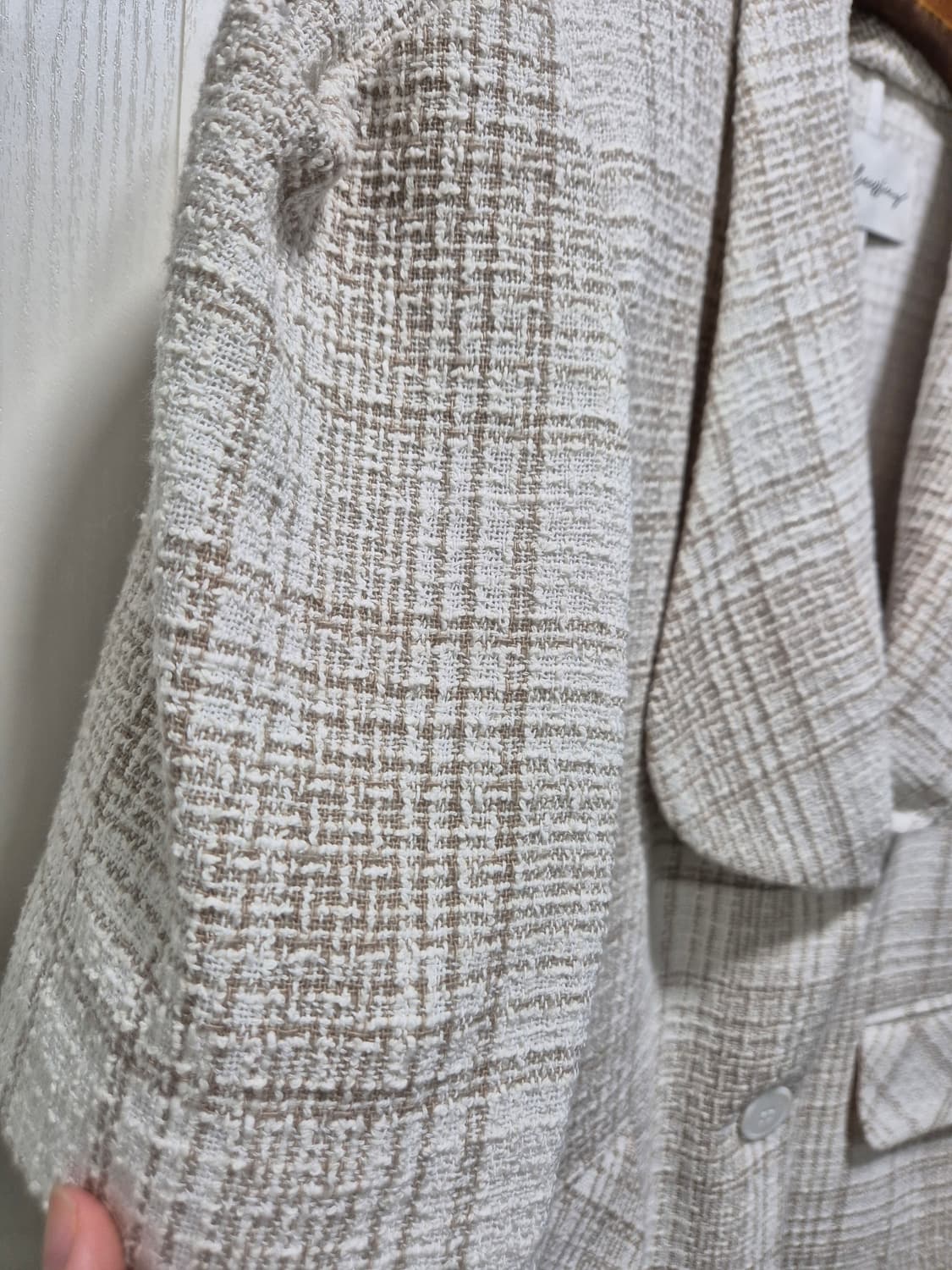 빈티지 트위드 반팔 자켓 스커트 셋업 상품이미지4