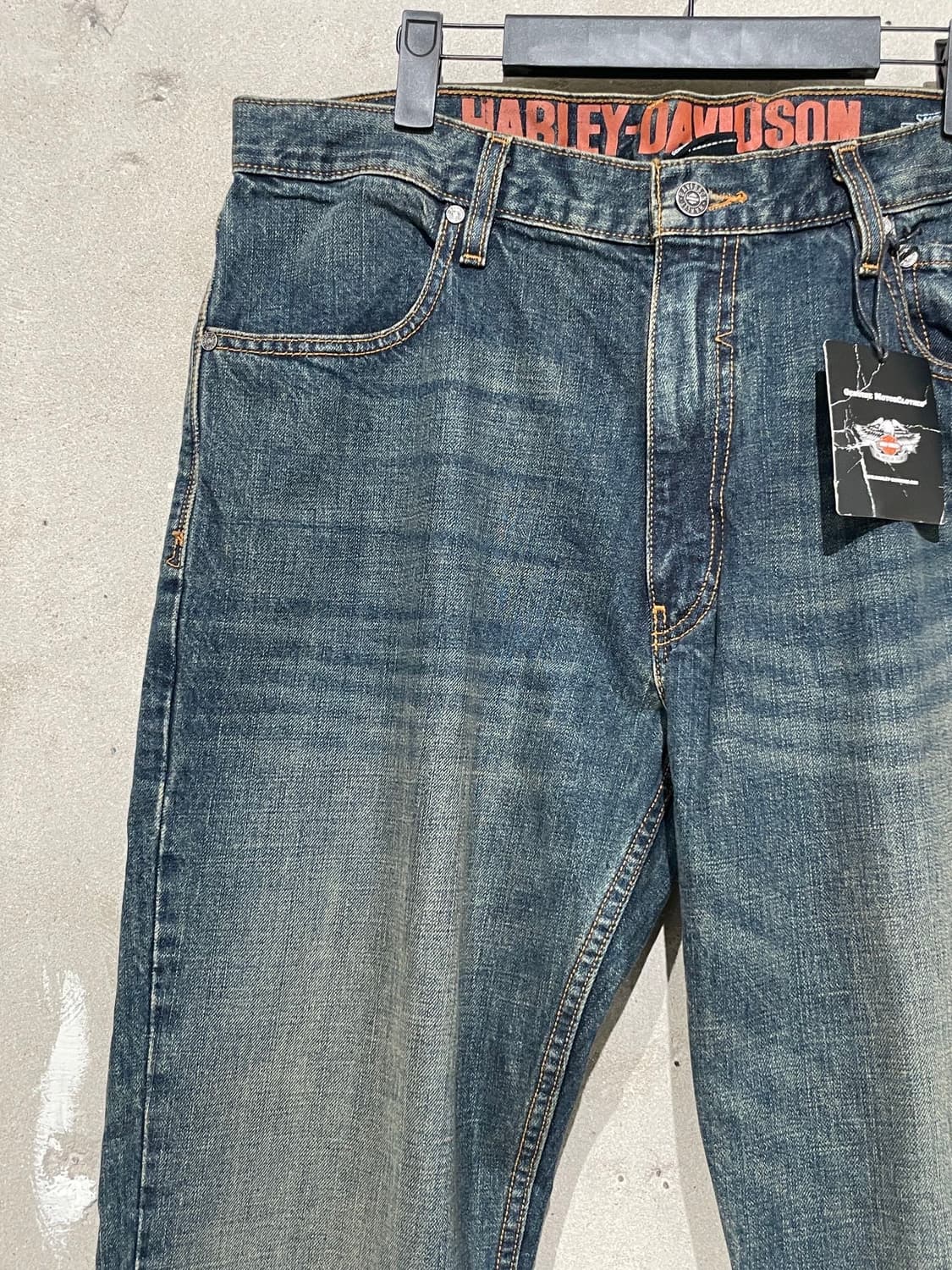 할리 데이비슨 진청 스트레이트 워싱 데님 팬츠 상품이미지2