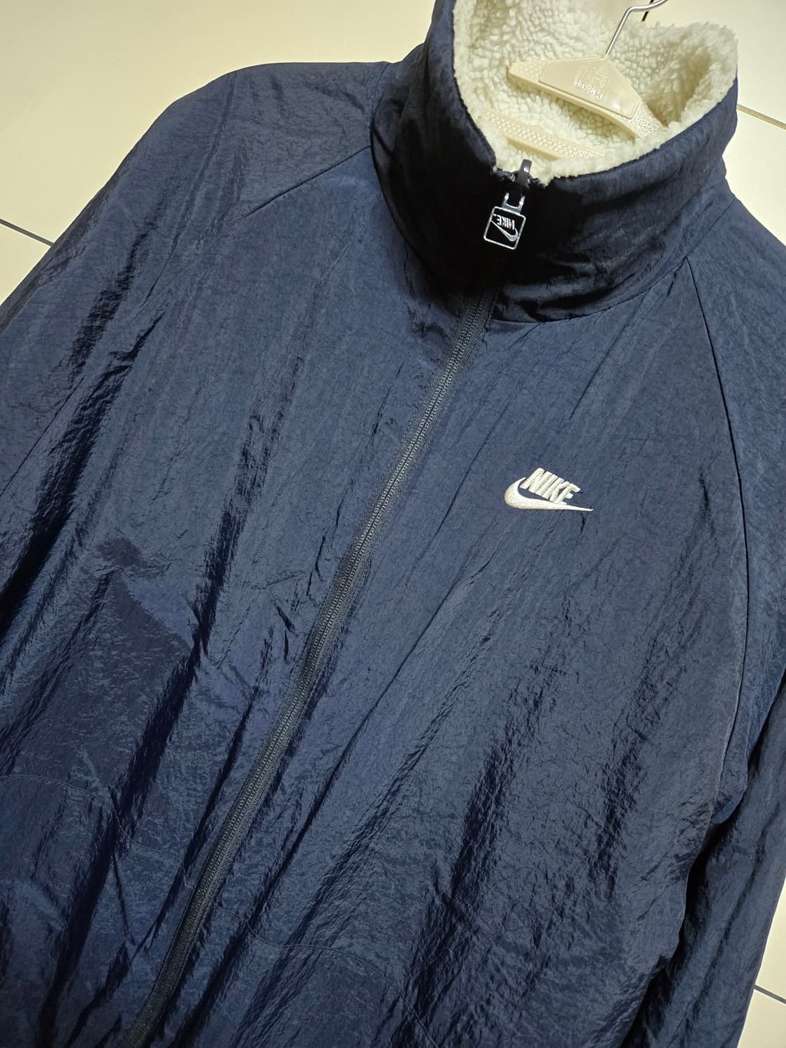 나이키 빅스우시 양면 후리스 점퍼(화이트+네이비) 상품이미지6