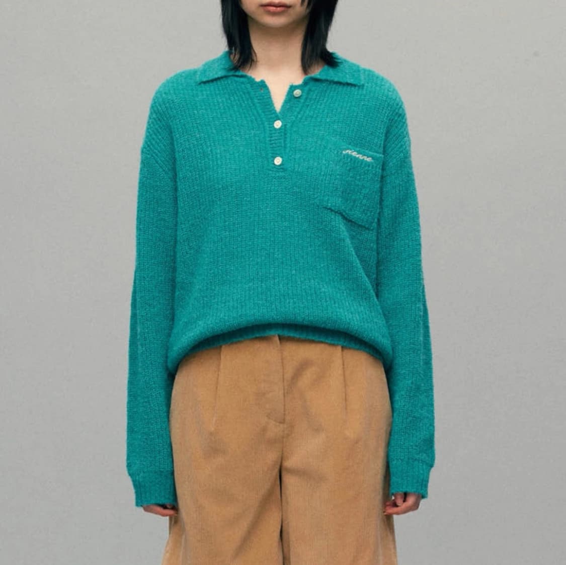 SIENNE Symbol mint knit 시엔느 니트 상품이미지2