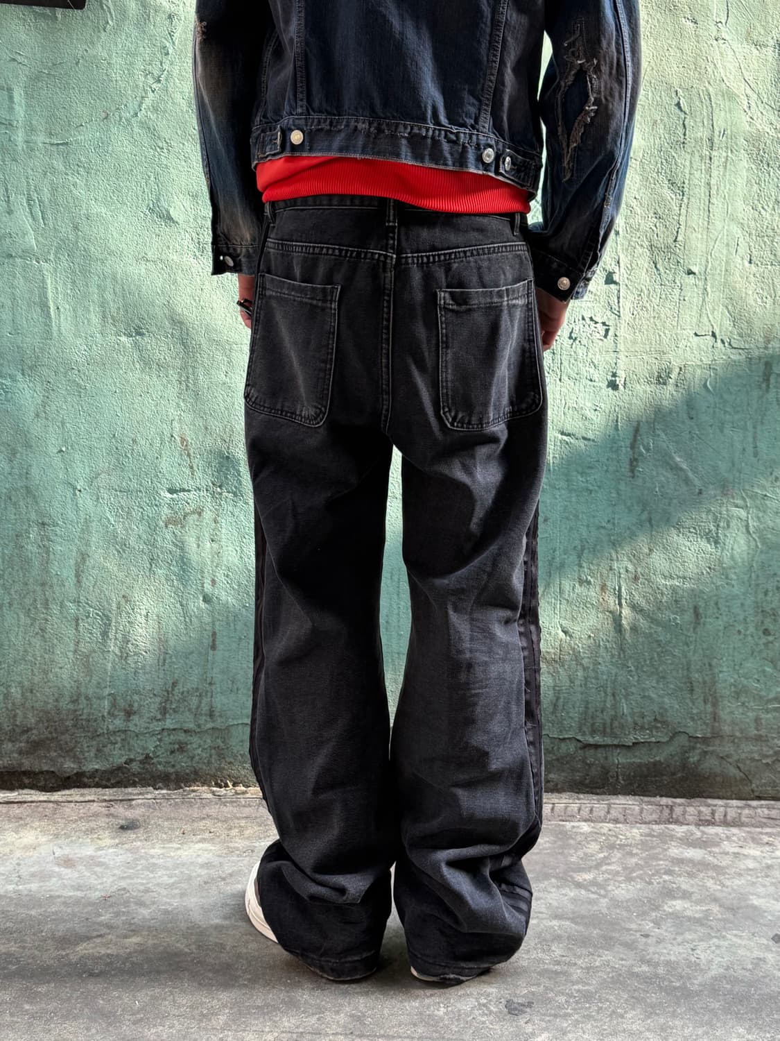 블랙진 삼선줄 커스텀 팬츠 상품이미지3