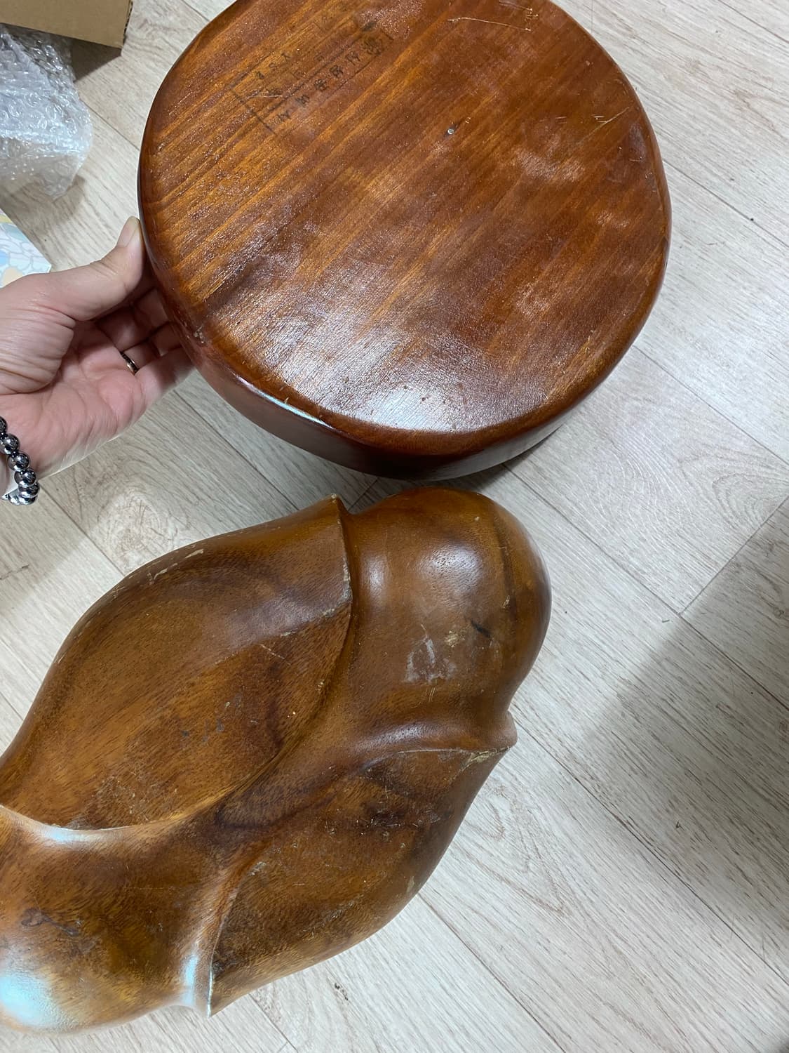 나무그릇 쟁반 2개 세트 상품이미지4