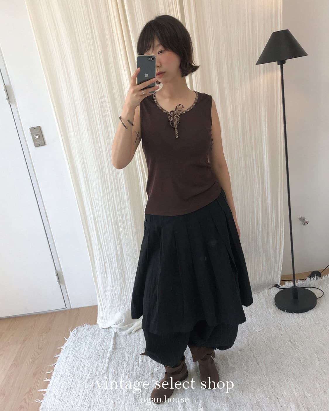 vintage petit ribbon sleeveless top 상품이미지3