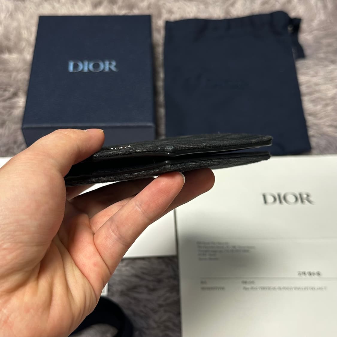[풀구성] 디올 오블리크 반지갑 블랙 상품이미지8