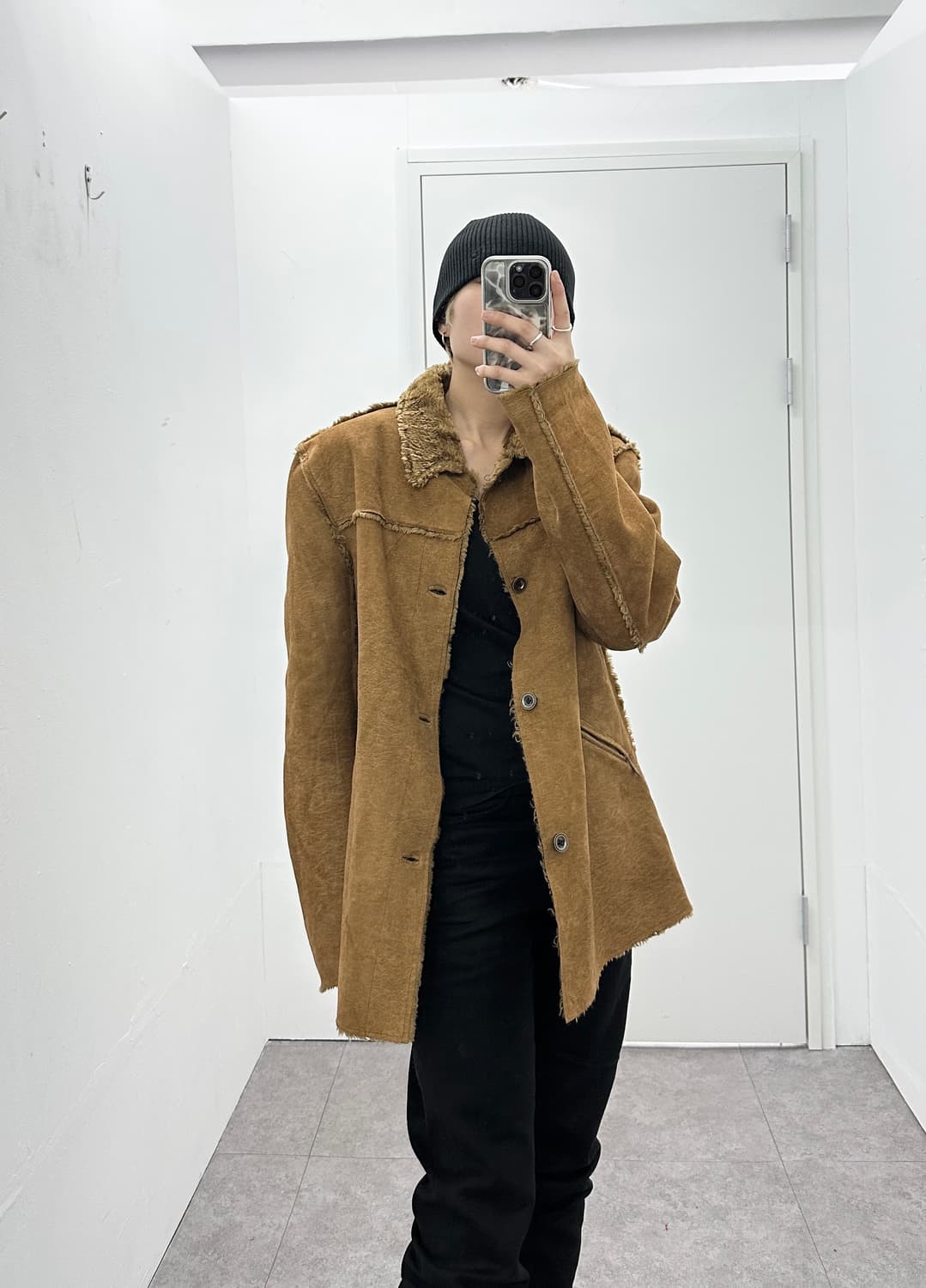 Alexander Julian 00s suede fur jacket  상품이미지3