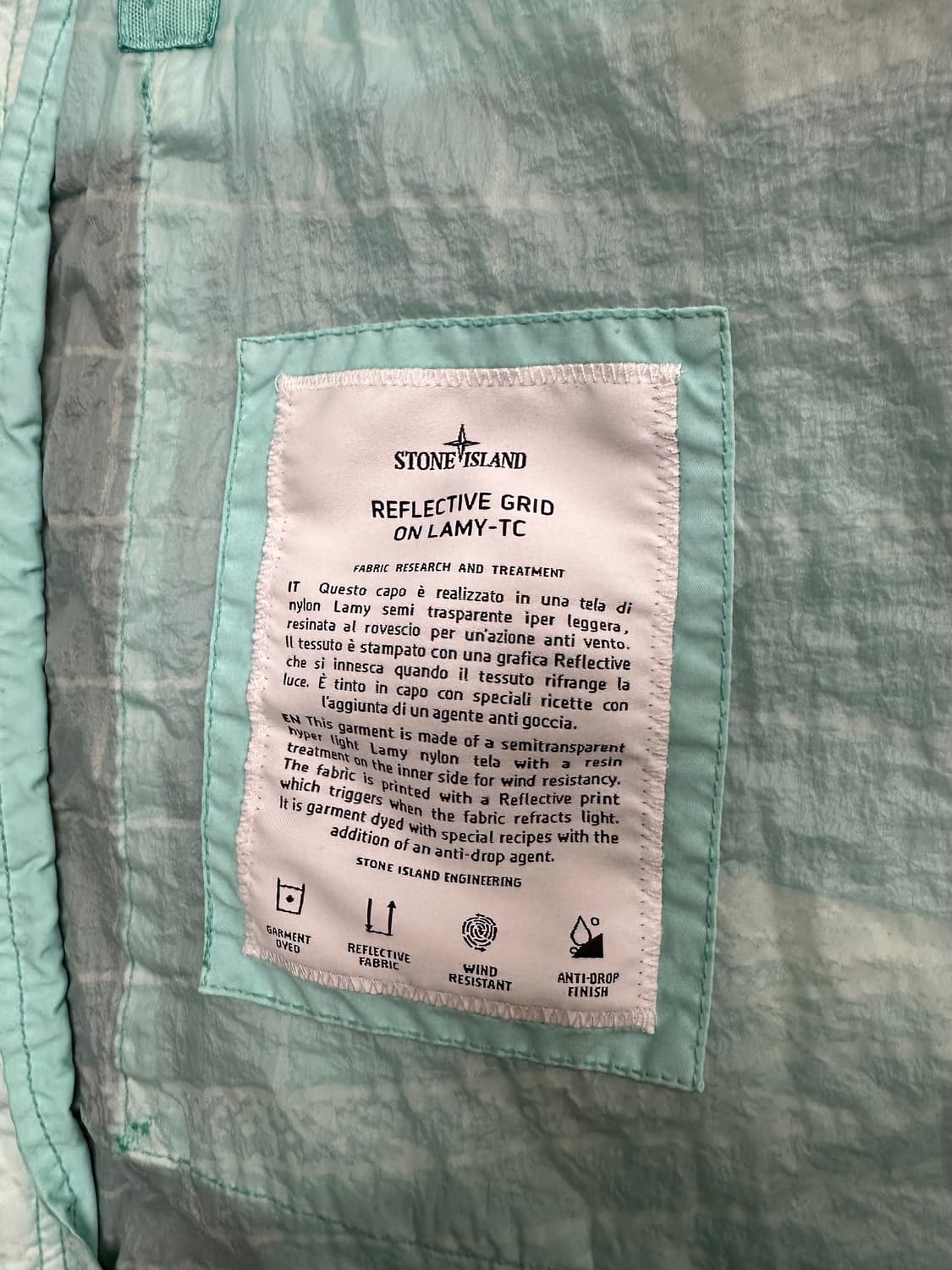 스톤아일랜드 리플렉티브 그리드 바람막이 M 상품이미지7