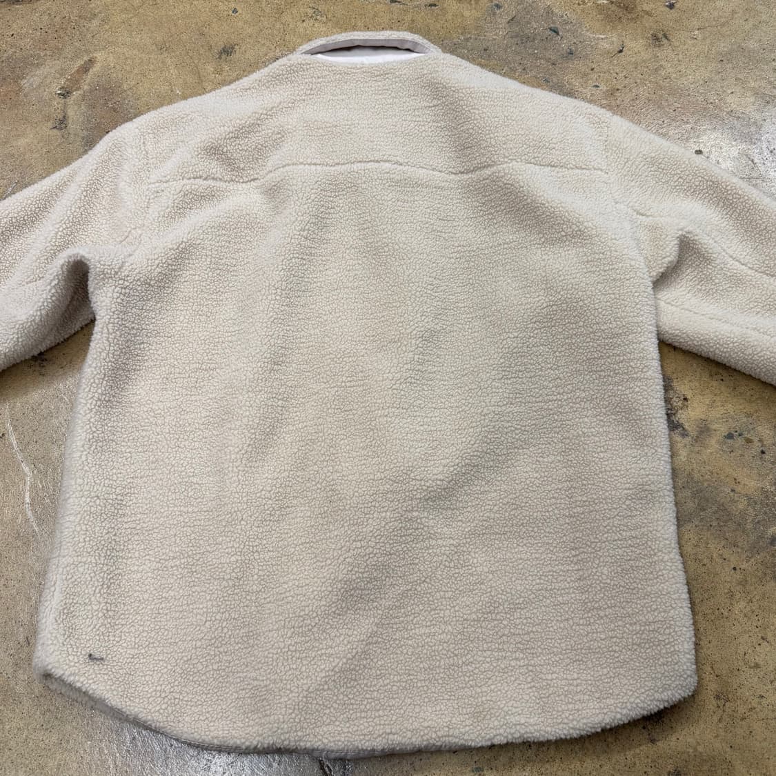 [정품/S] 후아유 플리스 셔츠 자켓 아이보리 b18 상품이미지4