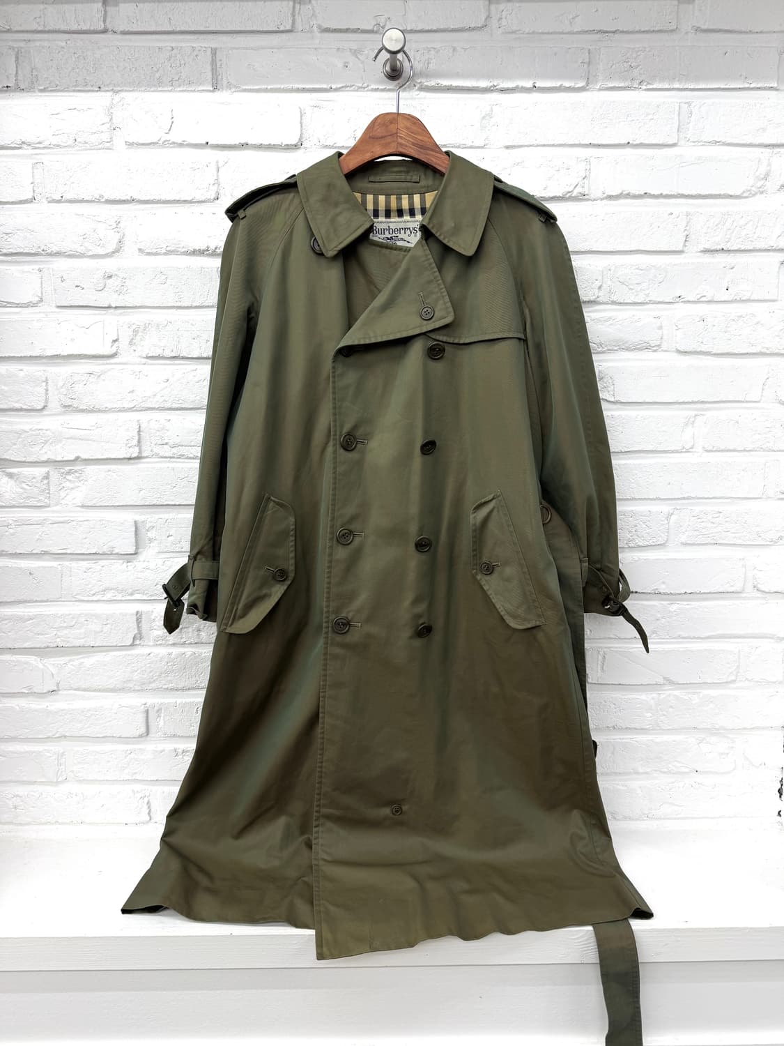 버버리 그린 트렌치코트 상품이미지3