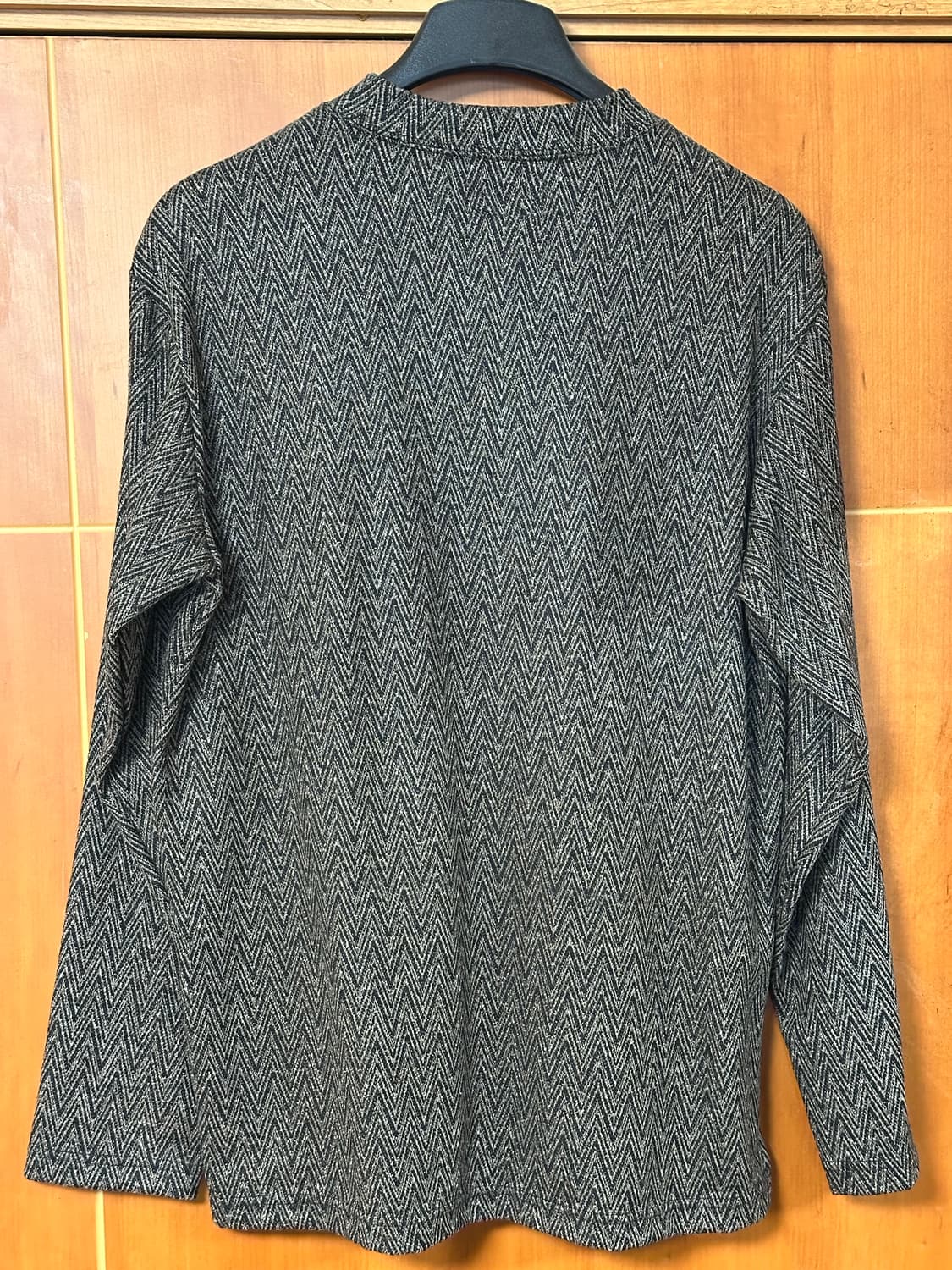 Wool Henley-neck sweater 46(95) brown 상품이미지6