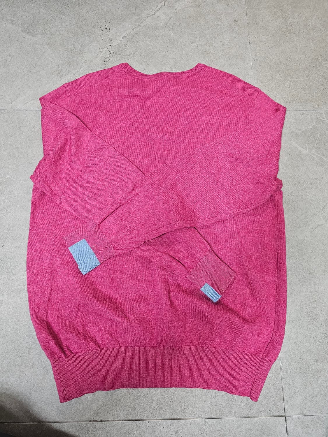 로가디스 그린 핑크 V넥 니트 상품이미지5