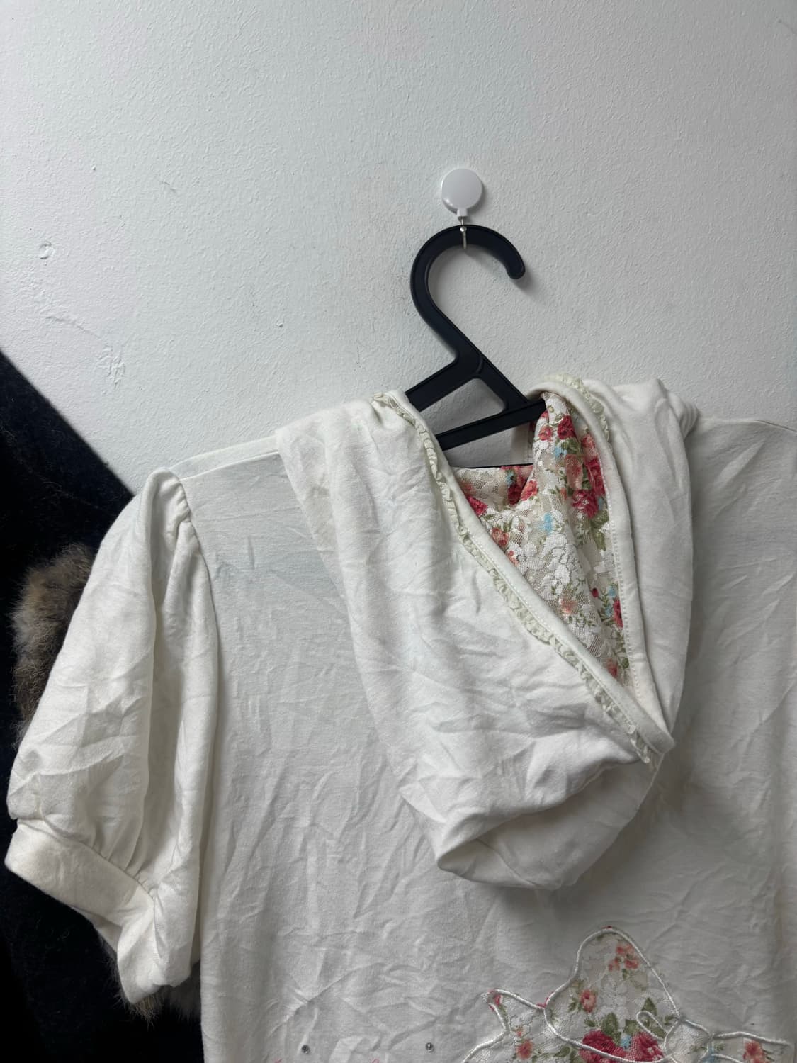 리즈리사 왕리본 화이트 플라워 후드집업 상품이미지10