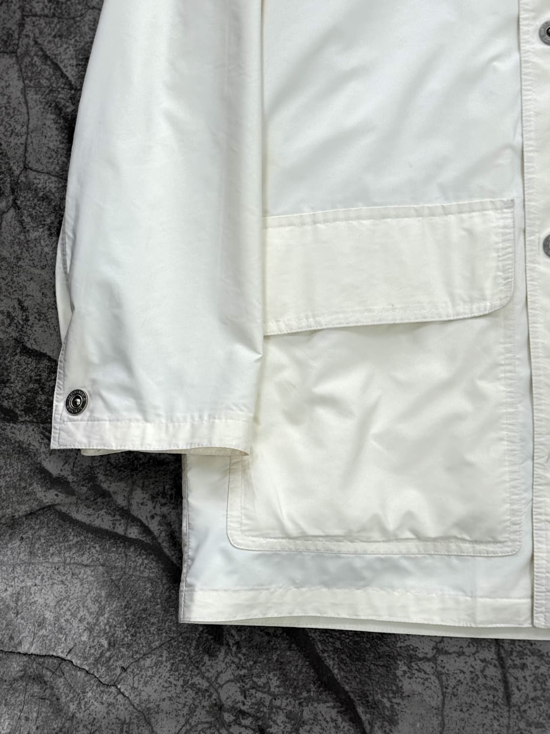 Hermes White Nylon Wool Lined Coat 상품이미지3