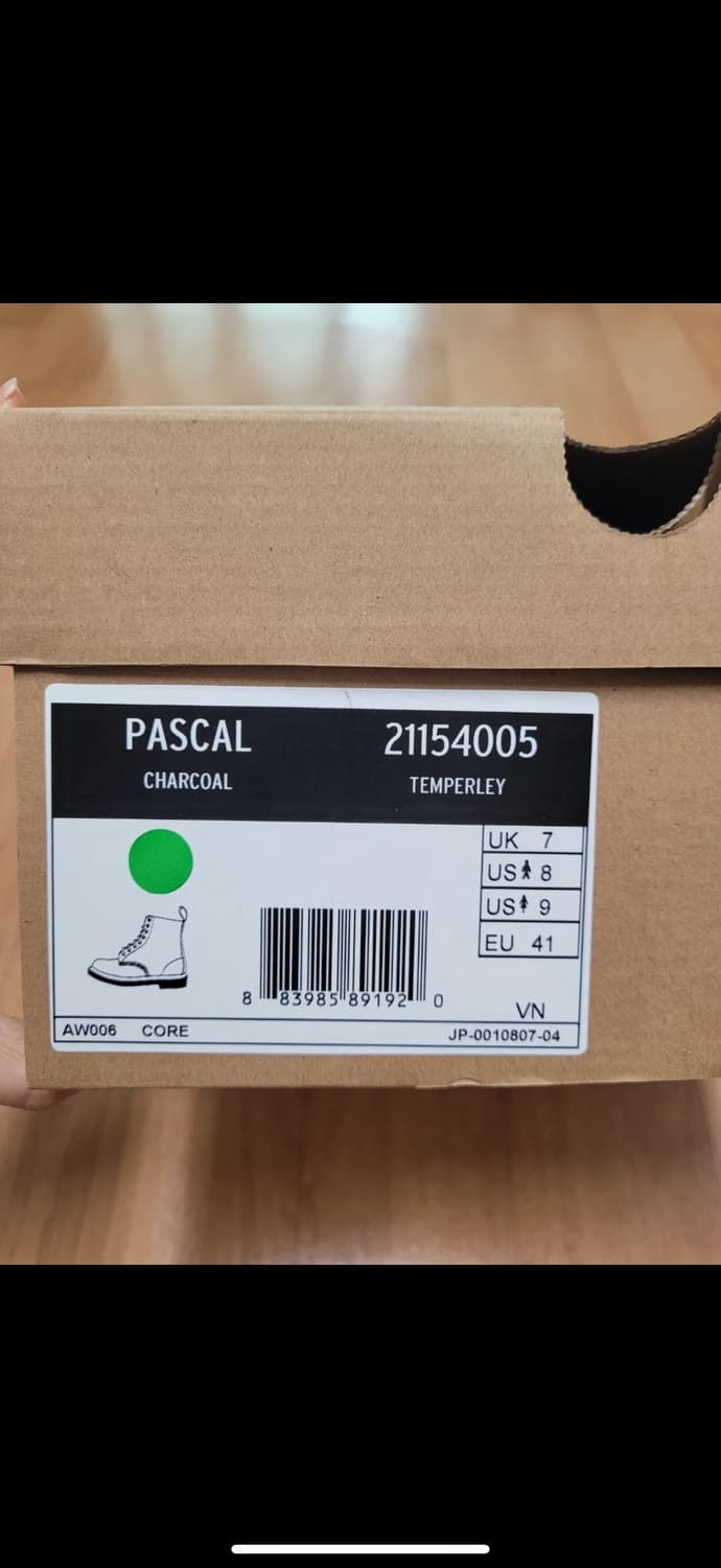 닥터마틴 파스칼 차콜 8홀 부츠 UK7 상품이미지3