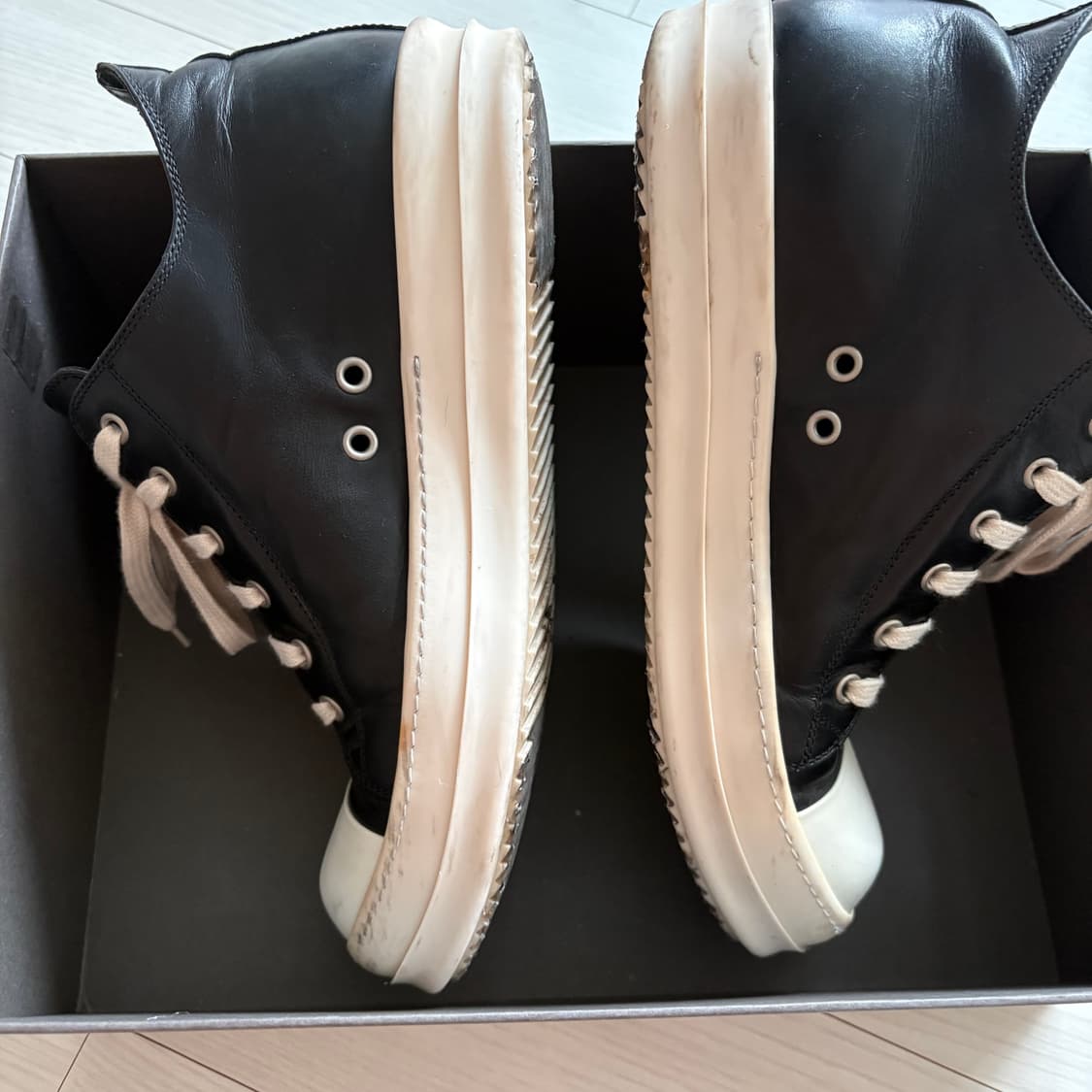 릭오웬스 라몬즈 레더 로우 42 상품이미지3