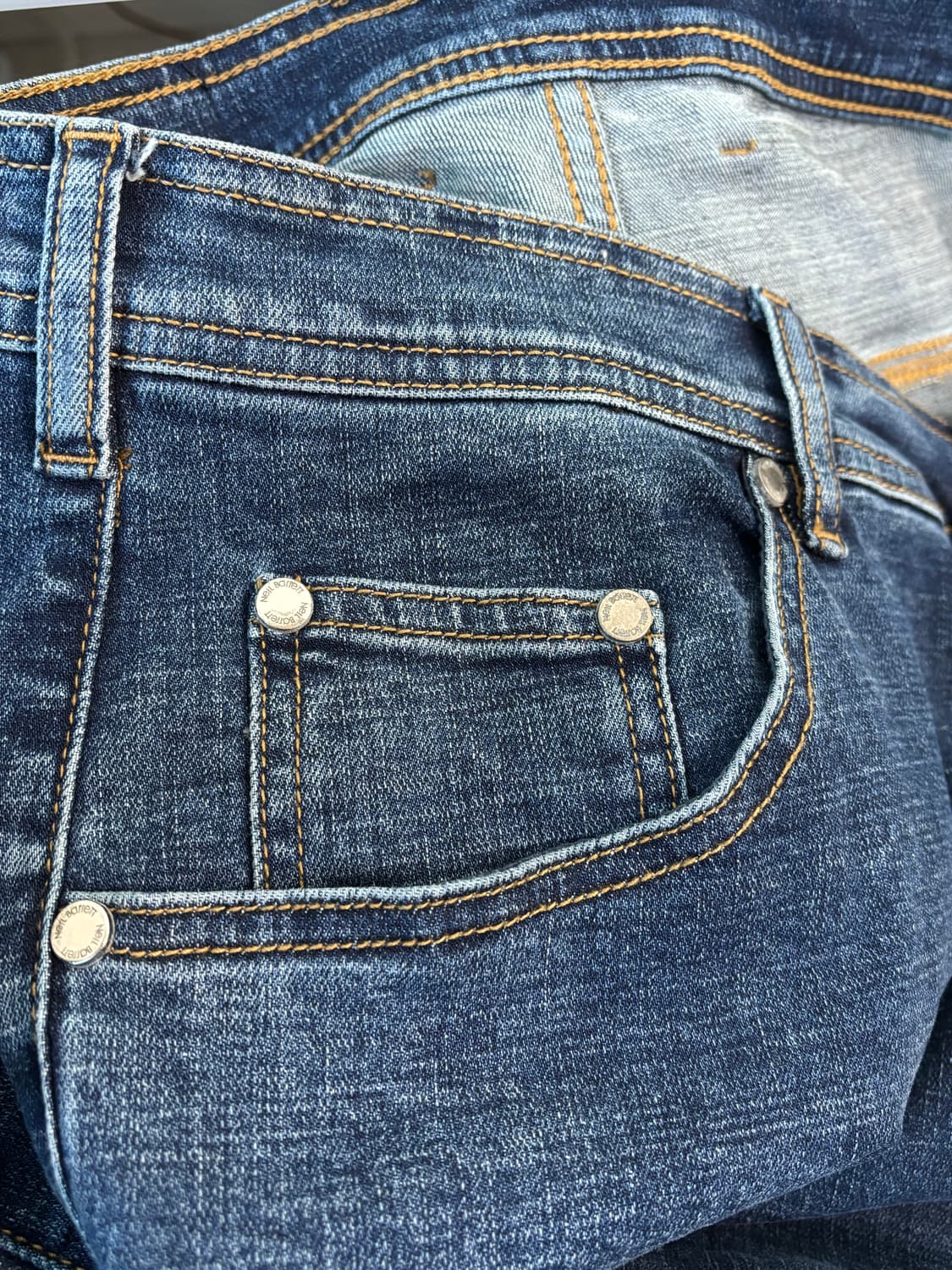 닐바렛 6포켓 인디고 데님팬츠48/32“/중청 상품이미지6