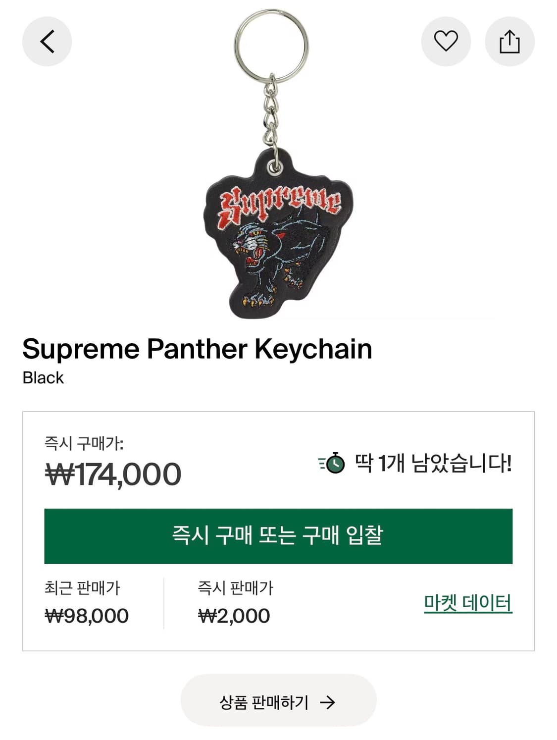 21ss 슈프림 팬서 키체인 키링 새상품 상품이미지3
