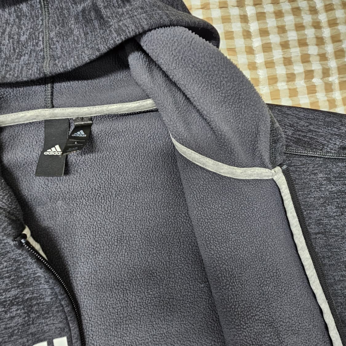 아디다스 기모 후드집업 자켓 남자100 상품이미지6