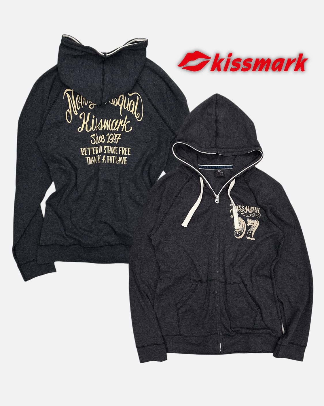 vintage lettering hood zip-up 상품이미지1