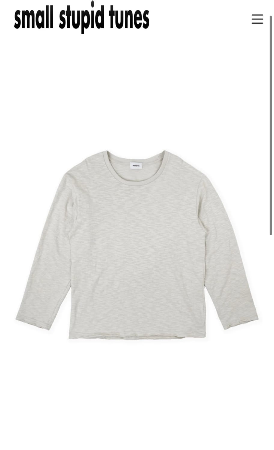 smallstupidtunes 롱슬리브 아이보리 상품이미지1